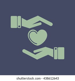 Icon of Heart Care. Eps-10.