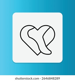Icon of a heart combined with a foot, representing foot-friendly design that offers comfort, support, and care for your feet.