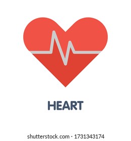 Icon heart  flat style icon design  illustration on white background eps.10