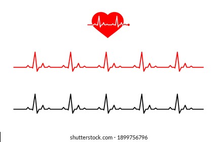 Heart beat line Royalty Free Vector Image - VectorStock