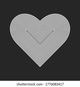 icon heart on a blank background. love vector illustration