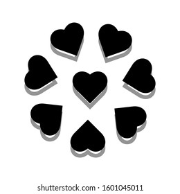 icon heart on a white background. love vector illustration