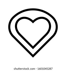 icon heart on a white background. love vector illustration