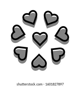 icon heart on a white background. love vector illustration