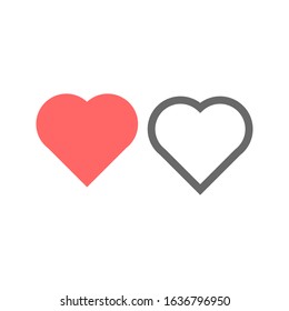 icon heart on a white background