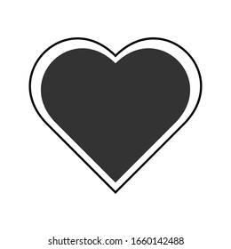 icon heart on a white background. love vector illustration. eps 10