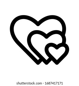 icon heart on a white background. love vector illustration