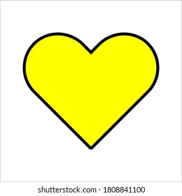Symbol Herz auf weißem Hintergrund. Liebesvektorgrafik