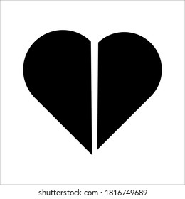 corazón en un fondo blanco. ilustración vectorial de amor.