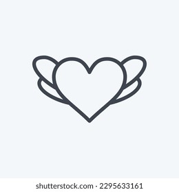 Icon Heart. related to Decoration symbol. line style. simple design editable. simple illustration