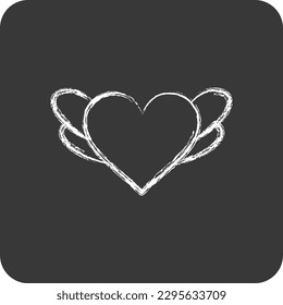 Icon Heart. related to Decoration symbol. chalk Style. simple design editable. simple illustration