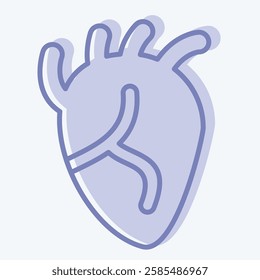 Icon Heart. related to Healthcare symbol. two tone style. design editable