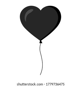 icon of heart shape balloon on white background