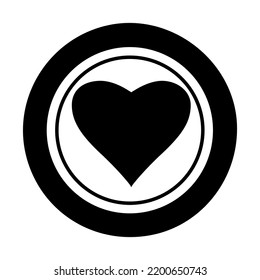 Icon Heart shape. Gambling symbol, object. Vector illustration