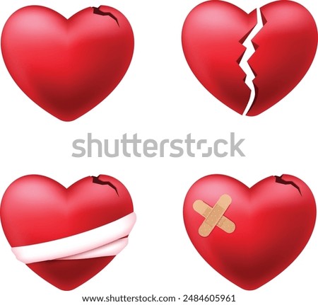 icon of a heart shape that is wounded or bound to its freedom