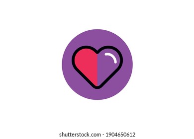 aplicación de diseño de vector de corazón de icono