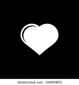 Icon of heart. Vector illustration.