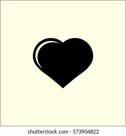 Icon of heart. Vector illustration.