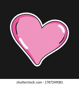 icon Heart Vector illustration Pink