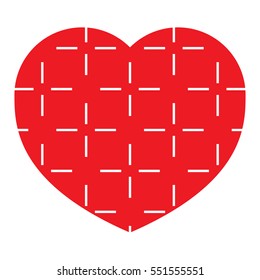 icon heart, vector isolated elements on white background. Flat heart shaped for card and textile design. Valentines day.
