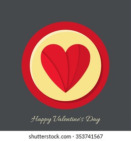 Icon hearts composed of several segments. symbol of love. 