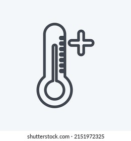 Icon Heat Wave. suitable for disasters symbol. line style. simple design editable. design template vector. simple symbol illustration