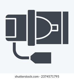 Icon Heater Blower Motor. related to Car Maintenance symbol. glyph style. simple design editable. simple illustration