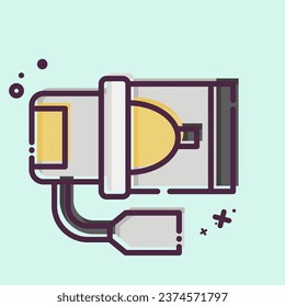 Icon Heater Blower Motor. related to Car Maintenance symbol. MBE style. simple design editable. simple illustration