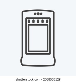 Icon Heater - Line Style - Simple illustration,Editable stroke,Design template vector, Good for prints, posters, advertisements, announcements, info graphics, etc.