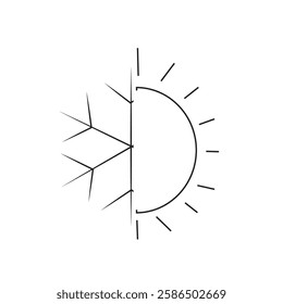 icon. Heating system, temperature control