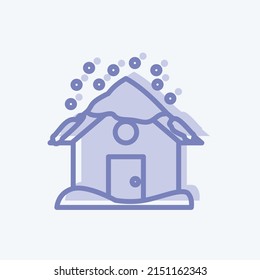Icon Heavy Snows. geeignet für Katastrophensymbol. zwei Töne. einfaches Design bearbeitbar. Designvorlage, Vektor. einfache Symbolillustration
