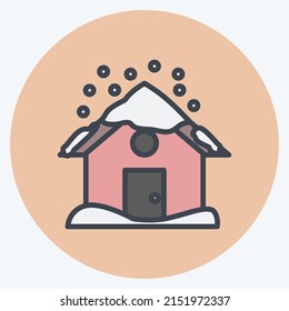 Icono Nieves Pesada. adecuado para el símbolo de desastres. estilo mate de color. diseño simple editable. vector de plantilla de diseño. ilustración de símbolo simple