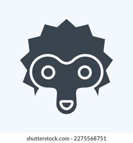 Icon hedgehog. related to Animal Head symbol. simple design editable. simple illustration
