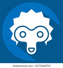 Icon hedgehog. related to Animal Head symbol. simple design editable. simple illustration