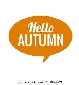 Icon Hello, Autumn vector background 