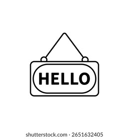 Icon a hello, isolated against a clean background.
