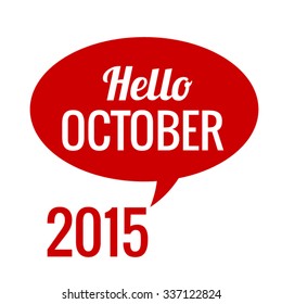 Icon Hello, Octobera Vector EPS 10 illustration.