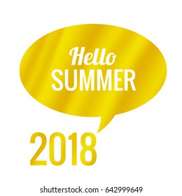 Icon Hello, Summer Vector EPS 10 illustration.