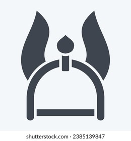 Icon Helmet 2. related to Celtic symbol. glyph style. simple design editable. simple illustration