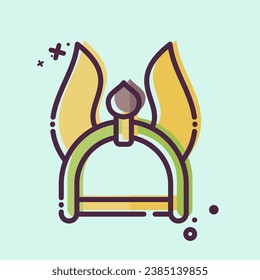 Icon Helmet 2. related to Celtic symbol. MBE style. simple design editable. simple illustration