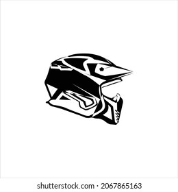 Icon Helmet Motorcross Black White