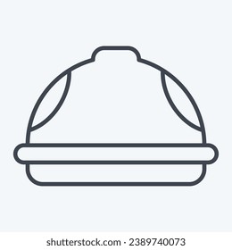 Icon Helmet. related to Carpentry symbol. line style. simple design editable. simple illustration