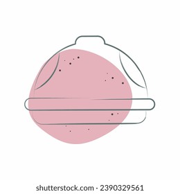 Icon Helmet. related to Carpentry symbol. Color Spot Style. simple design editable. simple illustration