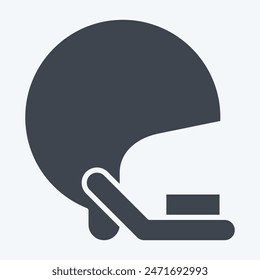 Icon Helmet. related to Rugby symbol. glyph style. simple design illustration