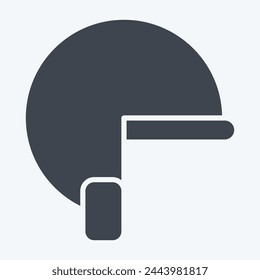 Icon Helmet. related to Skating symbol. glyph style. simple design illustration