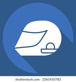 Icon Helmeticon. related to Hobbies symbol. long shadow style. design editable