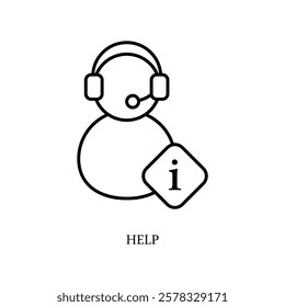 Icon a help, isolated against a clean background.