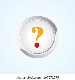 Icon of Help on Button. Eps-10.