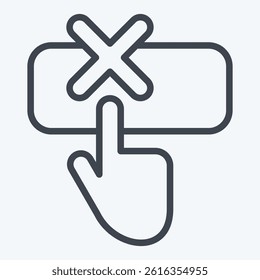 Icon Help. related to Exclamation symbol. line style. design editable