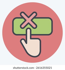 Icon Help. related to Exclamation symbol. color mate style. design editable